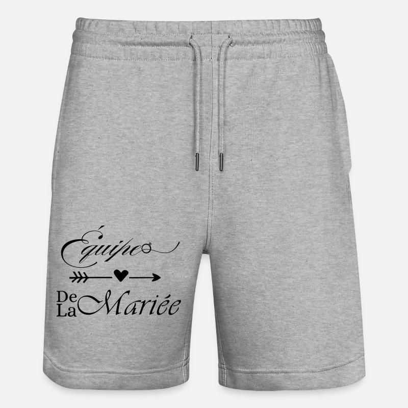 Équipe de la mariée - Short de jogging bio TRAINER Stanley/Stella unisexe - gris chiné