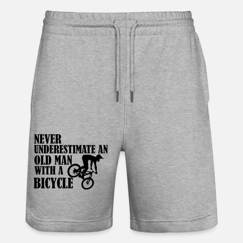 Drôle de dicton de bicyclette - Short de jogging bio TRAINER Stanley/Stella unisexe - gris chiné