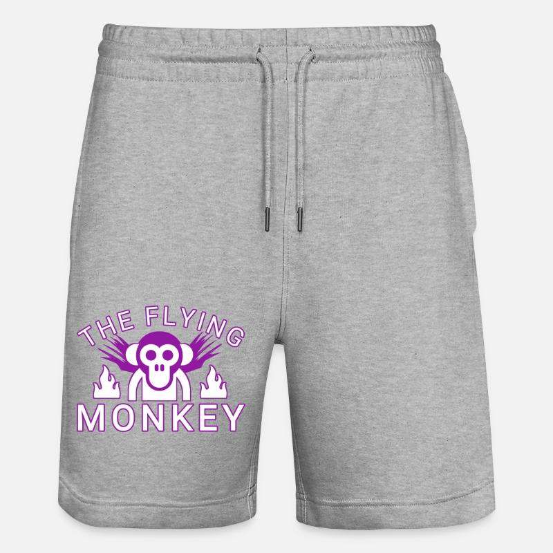 Le singe volant - Short de jogging bio TRAINER Stanley/Stella unisexe - gris chiné