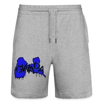 GWADA - Short de jogging bio TRAINER Stanley/Stella unisexe - gris chiné - Devant - Nik (191cm) & Marisol (170cm)