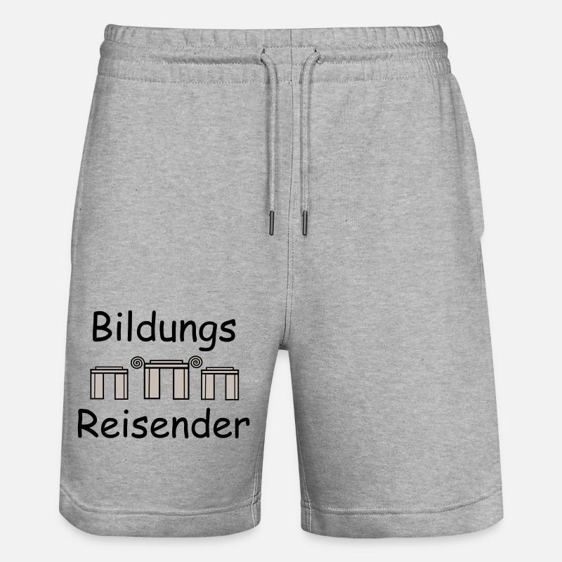 Bildungsreisender - Stanley/Stella Unisex Bio Joggingshorts Trainer  - Grau meliert