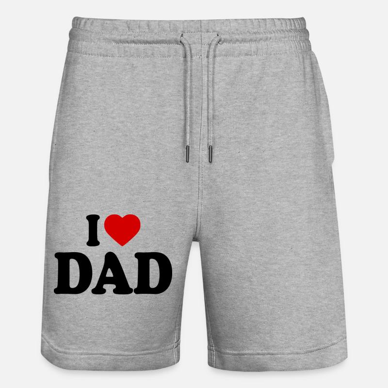 I love dad - Short de jogging bio TRAINER Stanley/Stella unisexe - gris chiné