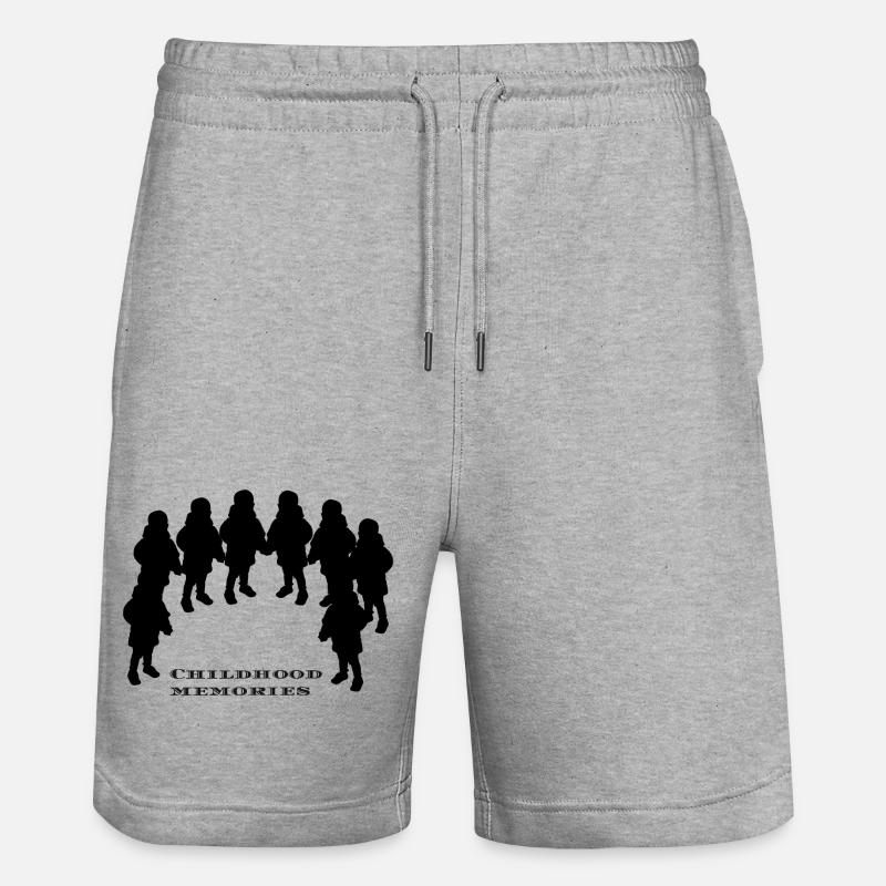 Souvenirs d’enfance - Short de jogging bio TRAINER Stanley/Stella unisexe - gris chiné