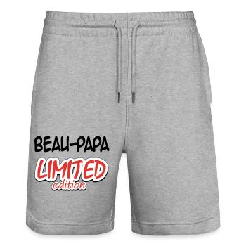 BEAU PAPA LIMITED EDITION - Short de jogging bio TRAINER Stanley/Stella unisexe - gris chiné - Devant - Nik (191cm) & Marisol (170cm)
