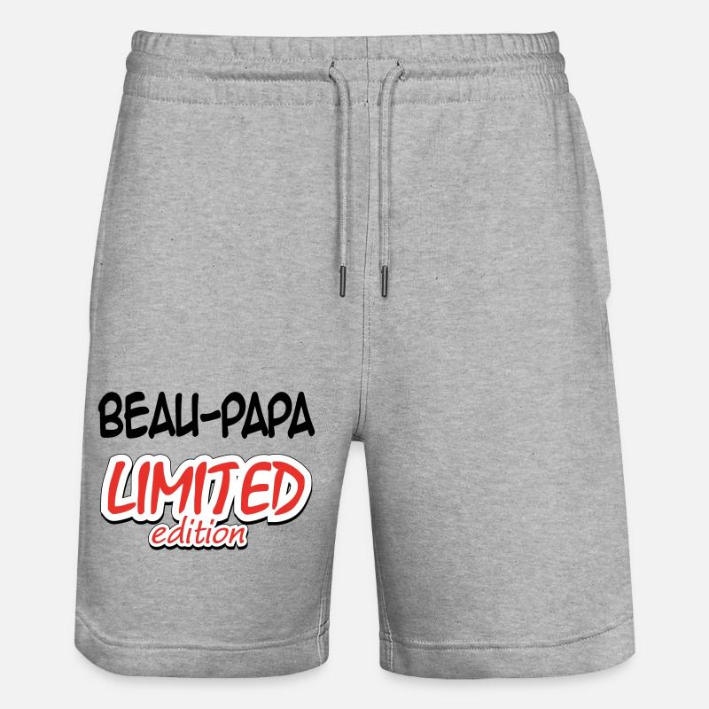 BEAU PAPA LIMITED EDITION - Short de jogging bio TRAINER Stanley/Stella unisexe - gris chiné