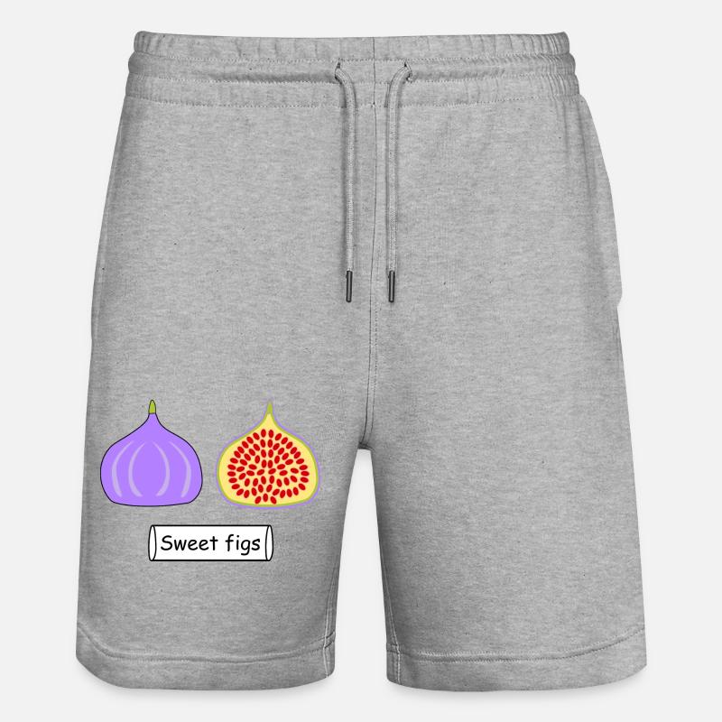 Figues douces - Short de jogging bio TRAINER Stanley/Stella unisexe - gris chiné