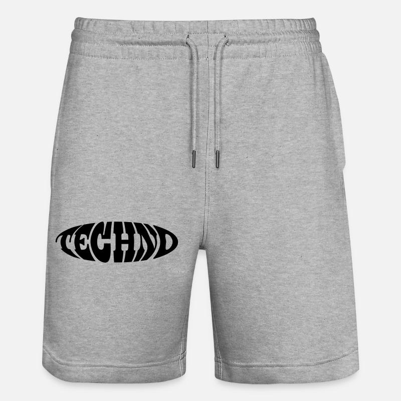 Techno Saying Gift - Stanley/Stella Trainer Unisex Organic Jogging Shorts - heather grey