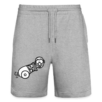 Le - Short de jogging bio TRAINER Stanley/Stella unisexe - gris chiné - Devant - Nik (191cm) & Marisol (170cm)