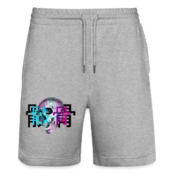 Gaikotsu - Stanley/Stella Unisex Bio Joggingshorts Trainer  - Grau meliert - Vorne - Nik (191cm) & Marisol (170cm)