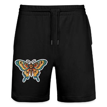 Motte Neo Traditional - Stanley/Stella Unisex Bio Joggingshorts Trainer  - Schwarz - Vorne - Nik (191cm) & Marisol (170cm)