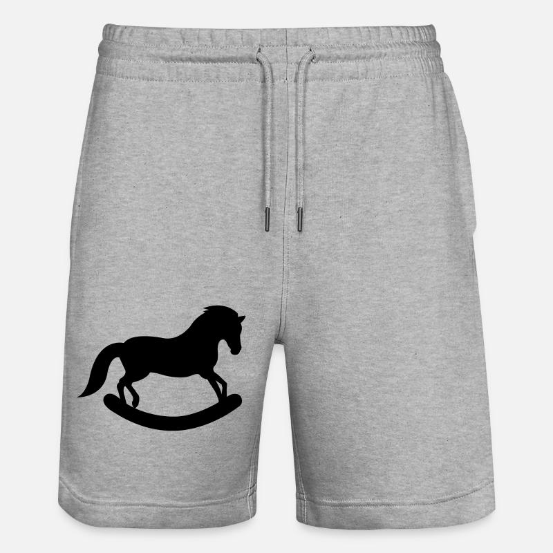 Cheval à bascule - Short de jogging bio TRAINER Stanley/Stella unisexe - gris chiné
