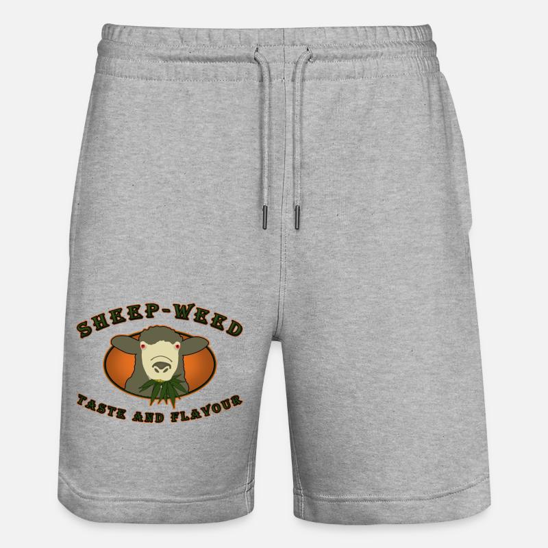 Herbe de mouton - Short de jogging bio TRAINER Stanley/Stella unisexe - gris chiné