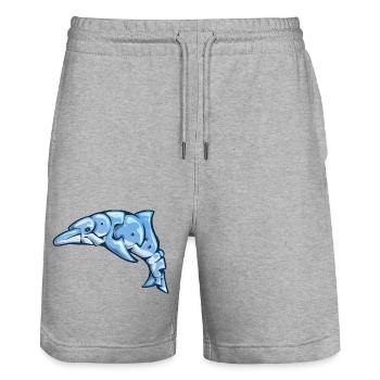 Graff Dauphin - Stanley/Stella Unisex Bio Joggingshorts Trainer  - Grau meliert - Vorne - Nik (191cm) & Marisol (170cm)