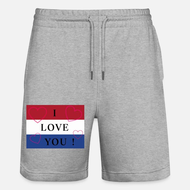 Holland / Netherlands / Pays-Bas Flag / Drapeau - Short de jogging bio TRAINER Stanley/Stella unisexe - gris chiné