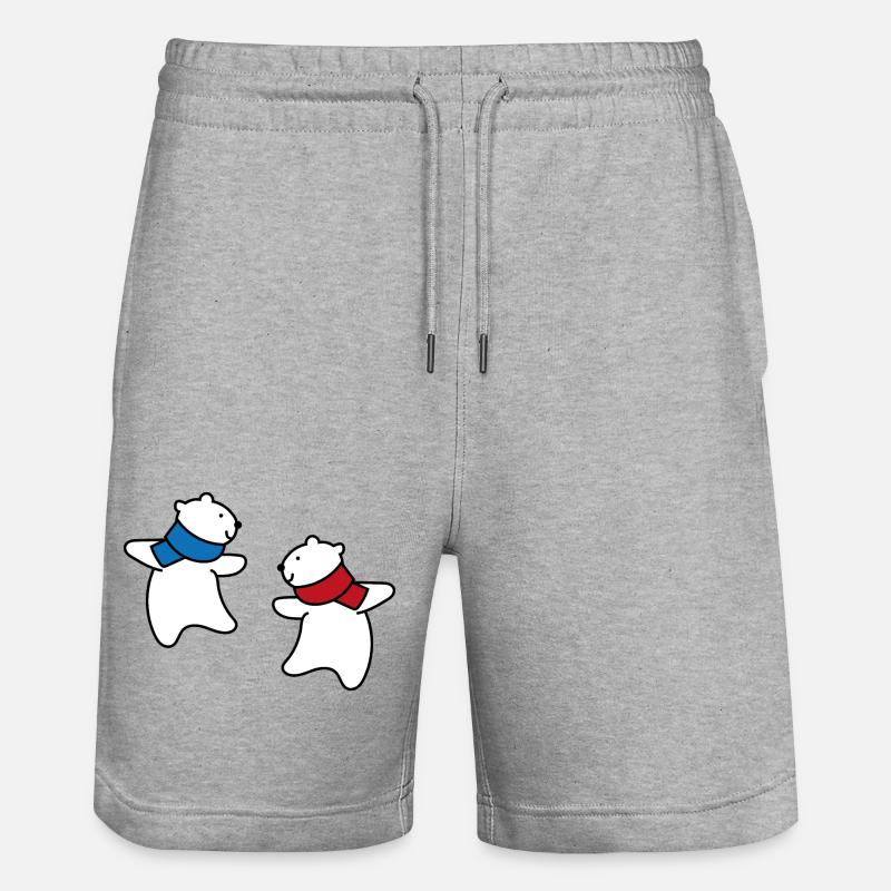 Die Eisbären kommen - Stanley/Stella Unisex Bio Joggingshorts Trainer  - Grau meliert