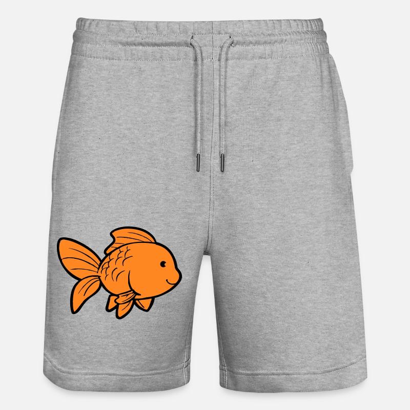 Poisson Poisson Rouge - Short de jogging bio TRAINER Stanley/Stella unisexe - gris chiné