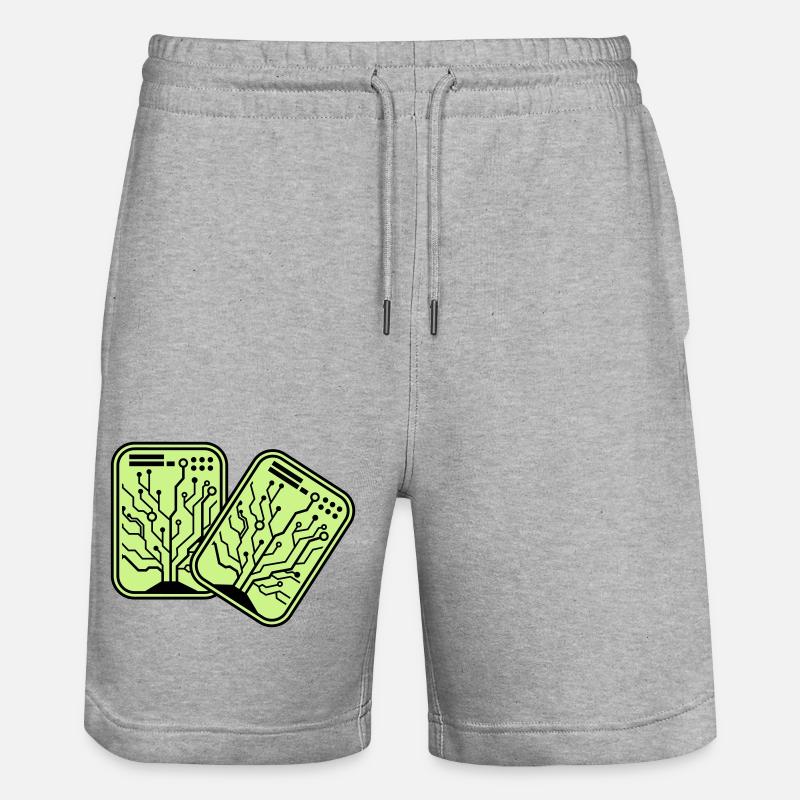 Micro-puce 2 - Short de jogging bio TRAINER Stanley/Stella unisexe - gris chiné