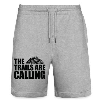 Trail Running Sports - Stanley/Stella Trainer Unisex Organic Jogging Shorts - heather grey - Front - Nik (191cm) & Marisol (170cm)
