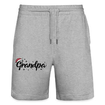Weihnachtsmütze Grandpa Opa - Stanley/Stella Unisex Bio Joggingshorts Trainer  - Grau meliert - Vorne - Nik (191cm) & Marisol (170cm)