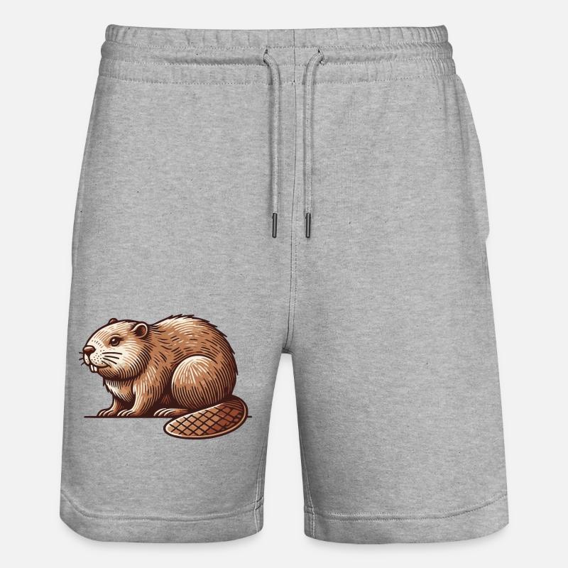 Castor - Short de jogging bio TRAINER Stanley/Stella unisexe - gris chiné