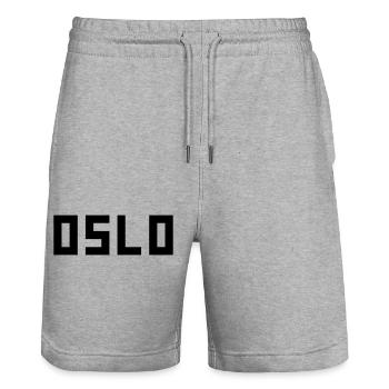 Oslo - Short de jogging bio TRAINER Stanley/Stella unisexe - gris chiné - Devant - Nik (191cm) & Marisol (170cm)