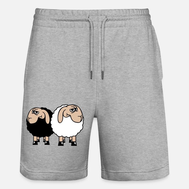 2 Équipe d’amis offensés sceptiques - Short de jogging bio TRAINER Stanley/Stella unisexe - gris chiné