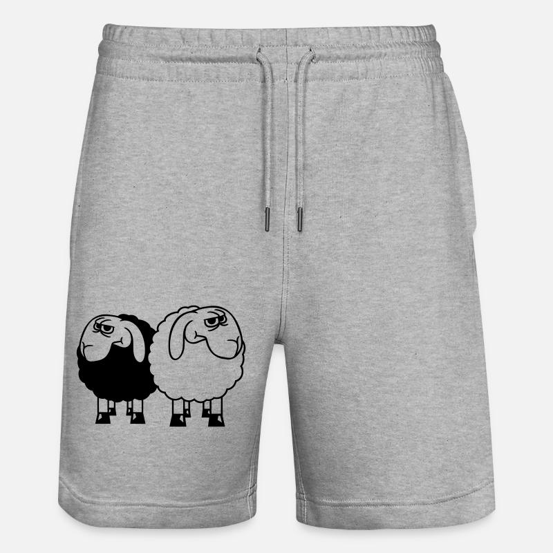 2 Équipe d’amis offensés sceptiques - Short de jogging bio TRAINER Stanley/Stella unisexe - gris chiné