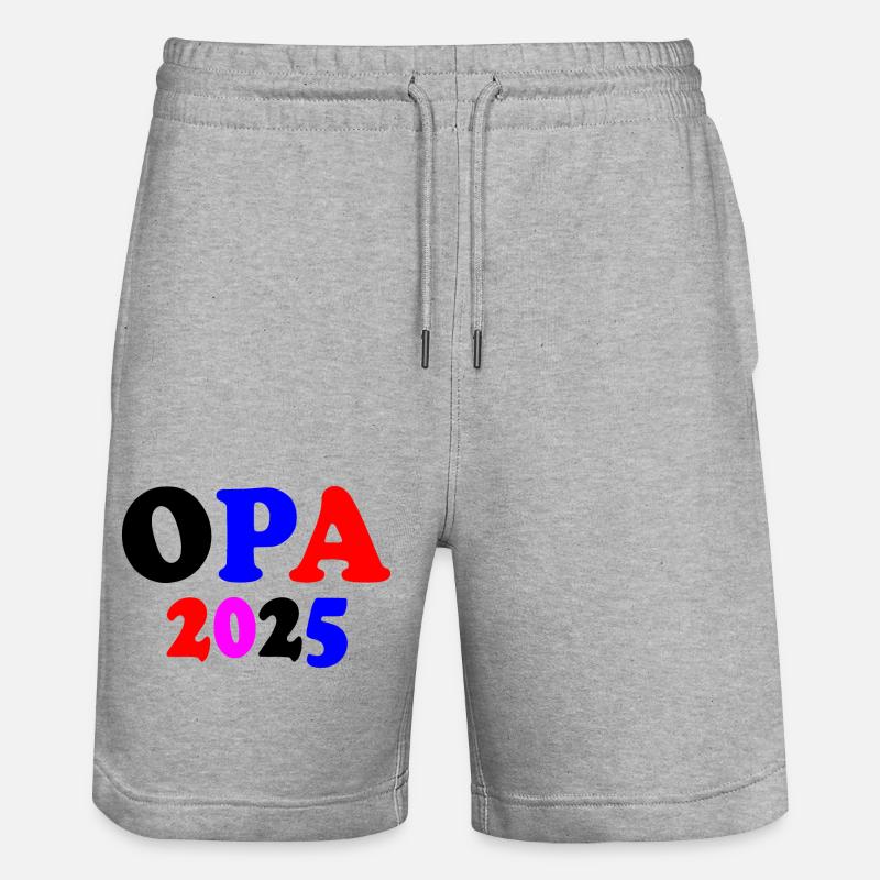 Papy 2025 - Short de jogging bio TRAINER Stanley/Stella unisexe - gris chiné