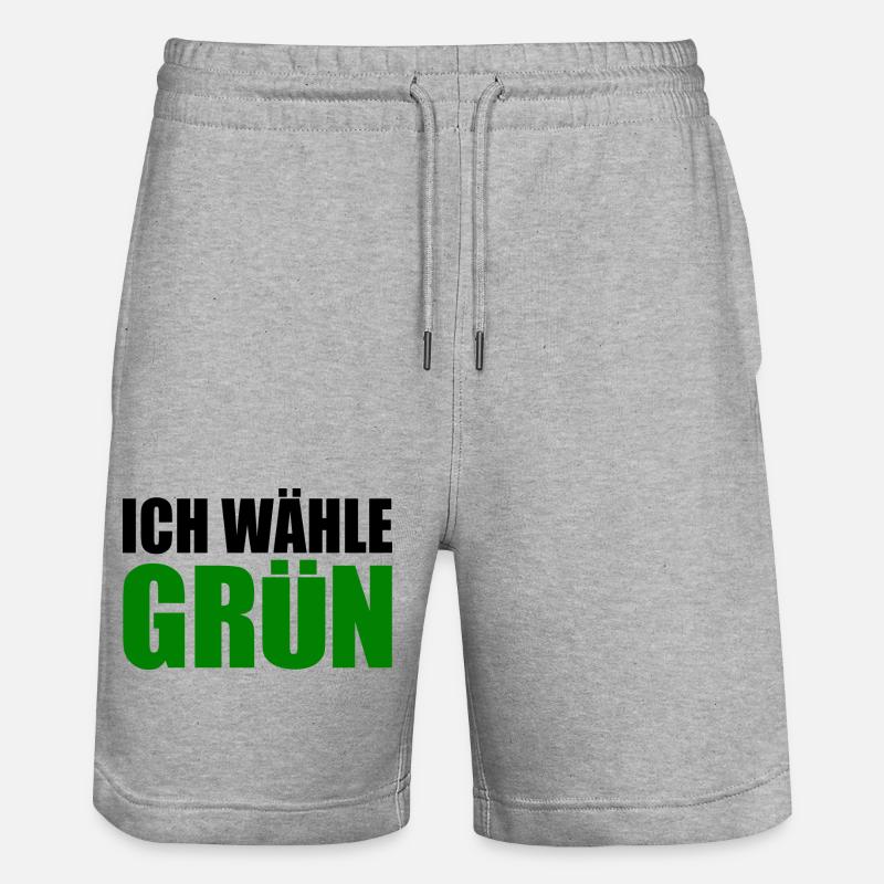 je choisis le vert - Short de jogging bio TRAINER Stanley/Stella unisexe - gris chiné