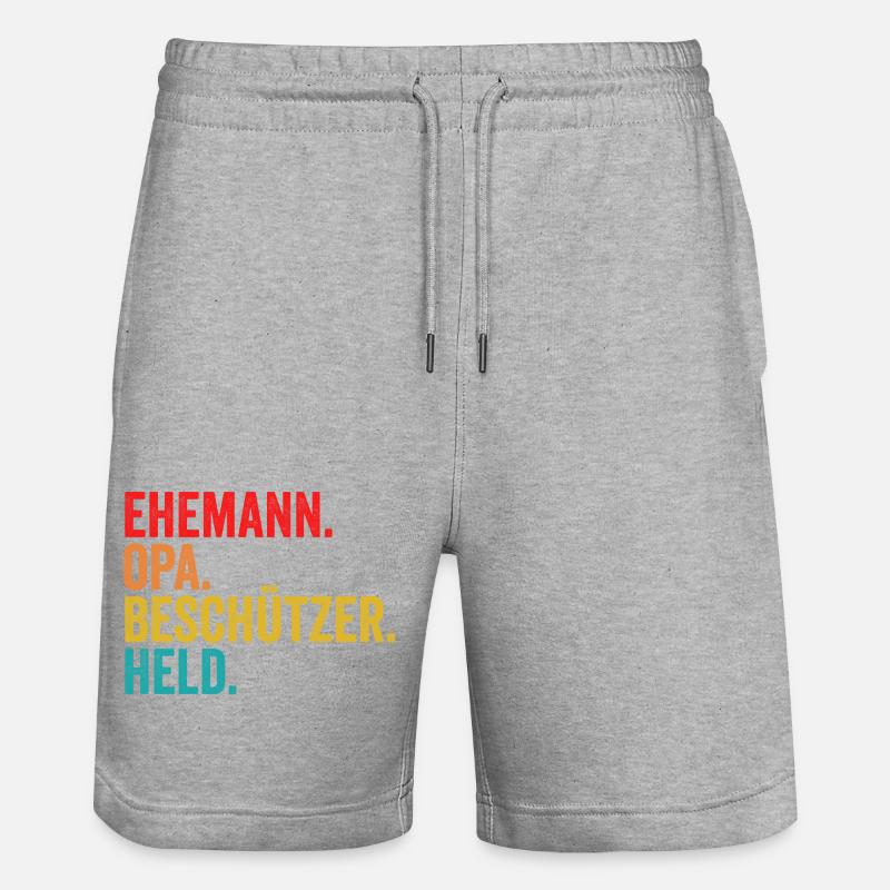 Papy Papy - Short de jogging bio TRAINER Stanley/Stella unisexe - gris chiné