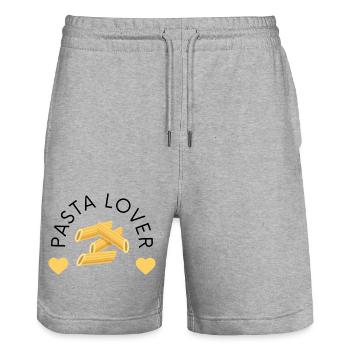 Pasta Lover - Stanley/Stella Trainer Unisex Organic Jogging Shorts - heather grey - Front - Nik (191cm) & Marisol (170cm)
