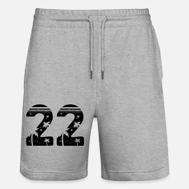 22 - Stanley/Stella Unisex Bio Joggingshorts Trainer  - Grau meliert