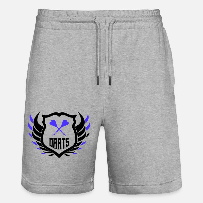 darts crest - Stanley/Stella Unisex Bio Joggingshorts Trainer  - Grau meliert