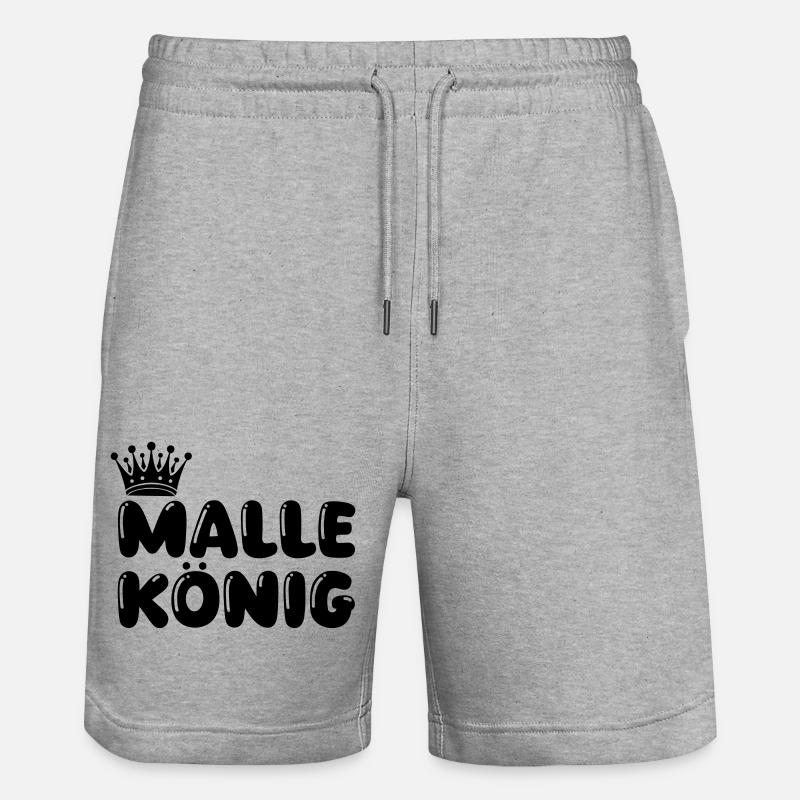 Malle König - Short de jogging bio TRAINER Stanley/Stella unisexe - gris chiné