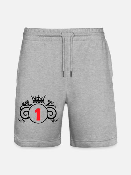wappen 1 - Stanley/Stella Unisex Bio Joggingshorts Trainer - Grau meliert