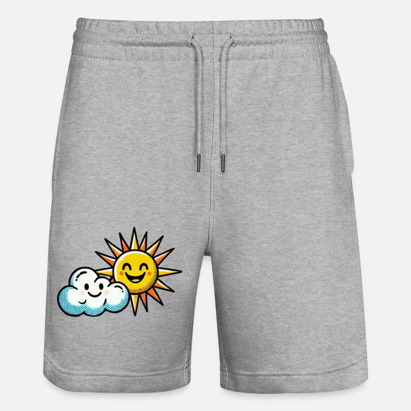 Nuage Soleil - Short de jogging bio TRAINER Stanley/Stella unisexe - gris chiné