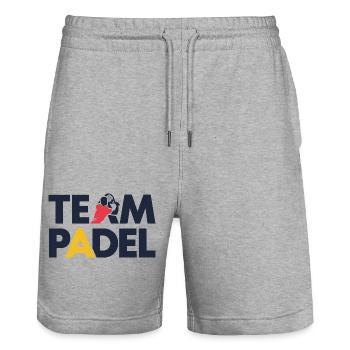 Team Padel 3 - Stanley/Stella Unisex Bio Joggingshorts Trainer  - Grau meliert - Vorne - Nik (191cm) & Marisol (170cm)