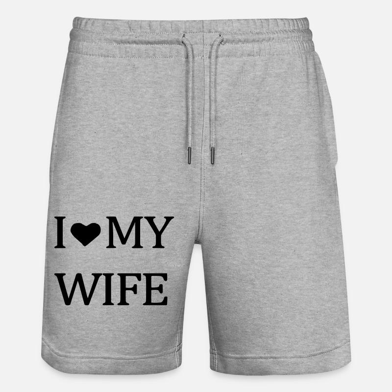 J'aime ma femme. - Short de jogging bio TRAINER Stanley/Stella unisexe - gris chiné