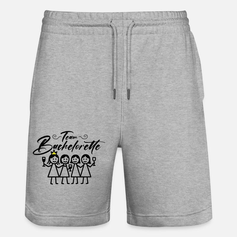 Bachelorette Team Girls - Stanley/Stella Trainer Unisex Organic Jogging Shorts - heather grey