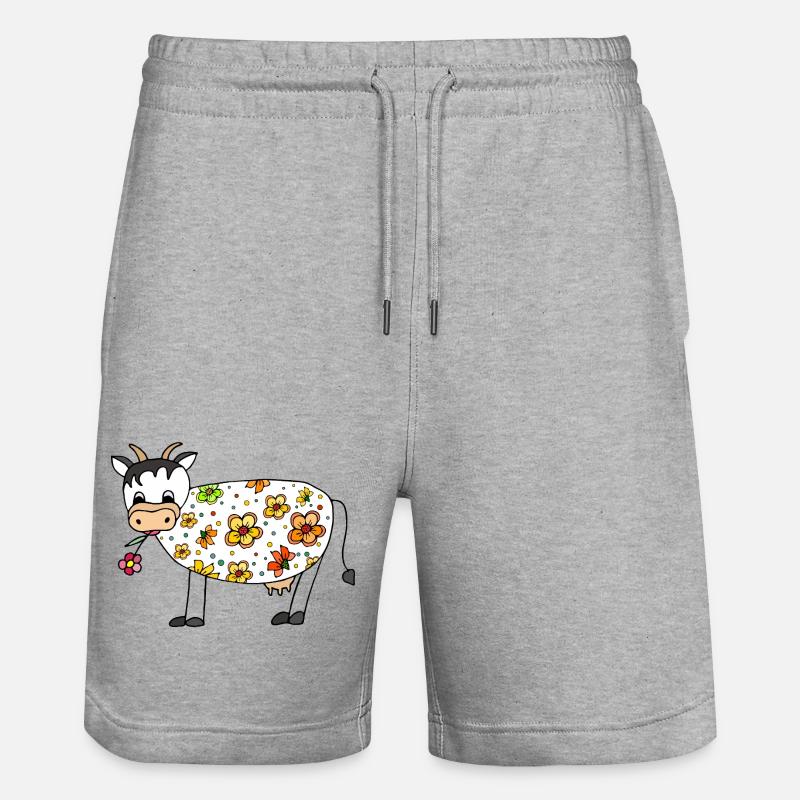 Vache - Short de jogging bio TRAINER Stanley/Stella unisexe - gris chiné