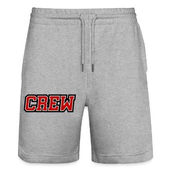 Crew - Stanley/Stella Unisex Bio Joggingshorts Trainer  - Grau meliert - Vorne - Nik (191cm) & Marisol (170cm)