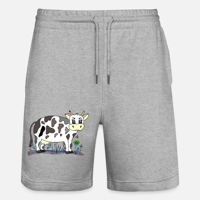 Vache - Short de jogging bio TRAINER Stanley/Stella unisexe - gris chiné