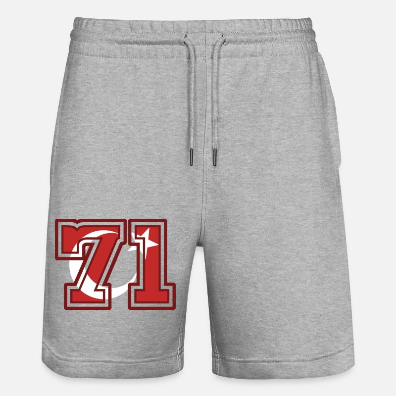 Kırıkkale - Stanley/Stella Trainer Unisex Organic Jogging Shorts - heather grey