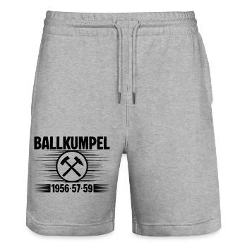 Erzgebirge Ballkumpel - Stanley/Stella Unisex Bio Joggingshorts Trainer  - Grau meliert - Vorne - Nik (191cm) & Marisol (170cm)