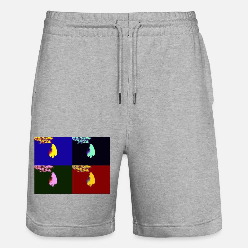 Falling shell - Stanley/Stella Trainer Unisex Organic Jogging Shorts - heather grey