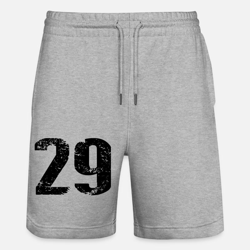 Maillot à 29 numéros - Short de jogging bio TRAINER Stanley/Stella unisexe - gris chiné