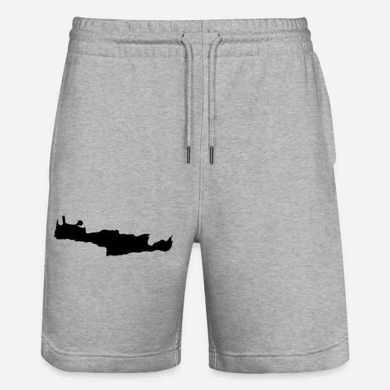 Kreta - Stanley/Stella Unisex Bio Joggingshorts Trainer  - Grau meliert