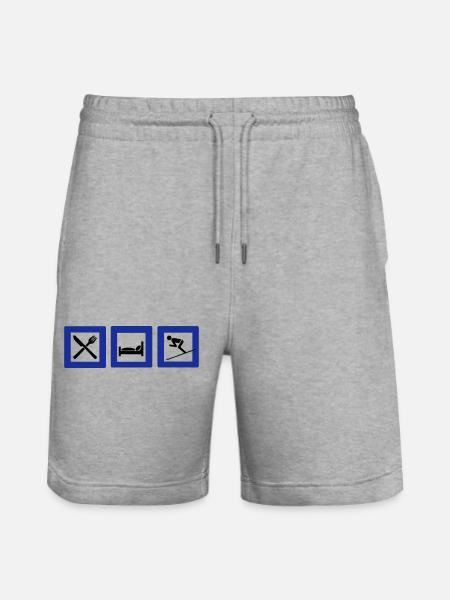 skis - Stanley/Stella Trainer Unisex Organic Jogging Shorts - heather grey