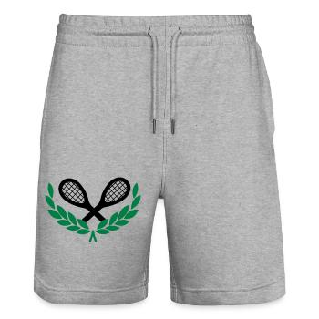 Tennis - Stanley/Stella Unisex Bio Joggingshorts Trainer  - Grau meliert - Vorne - Nik (191cm) & Marisol (170cm)