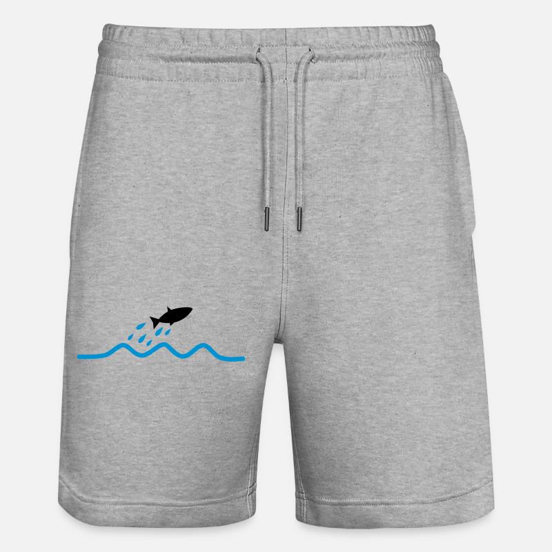 flying_fish - Short de jogging bio TRAINER Stanley/Stella unisexe - gris chiné